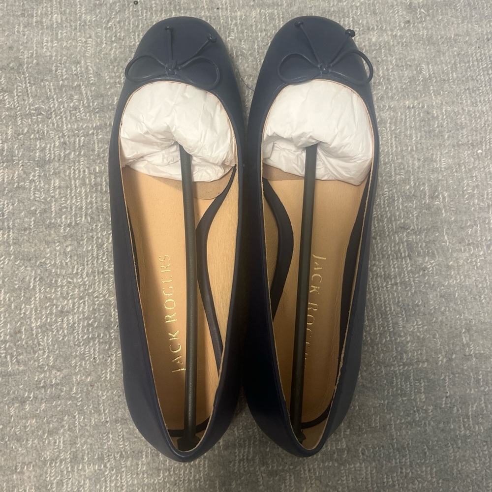 Jack Rogers Women's Navy Ballet Flats